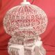 Antique handmade birdcage in metal and wood
