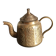 Golden Turkish bronze oriental teapot