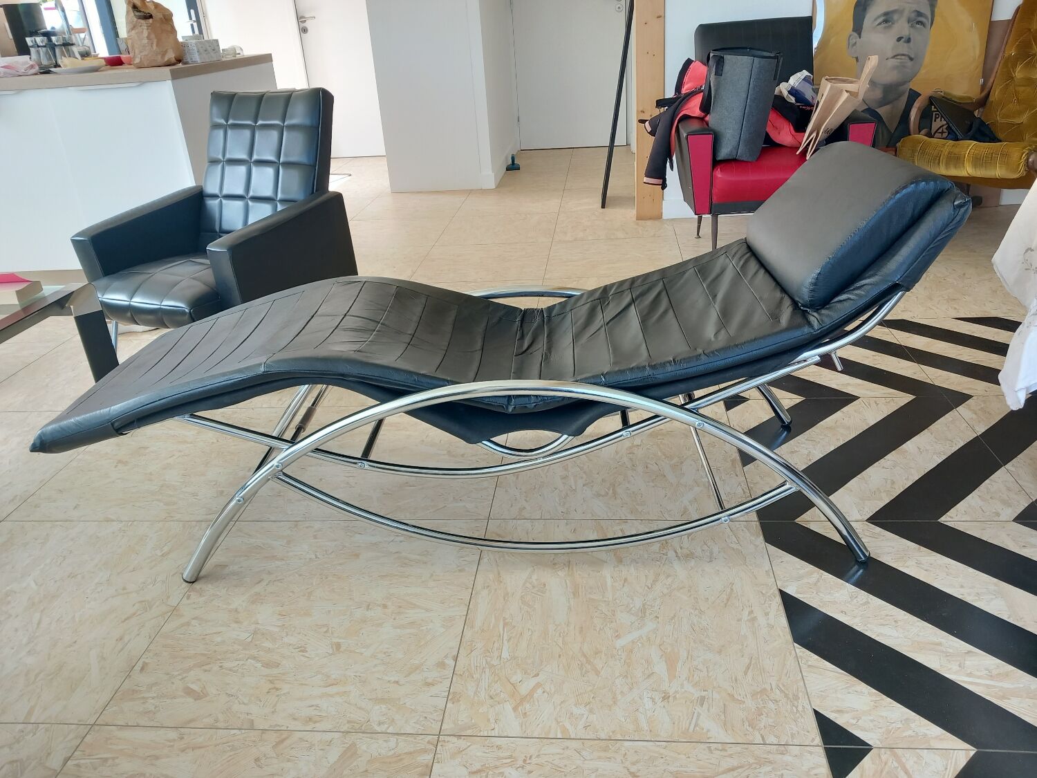 Chaise longue année 80