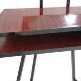 Coiffeuse années 50 en métal laqué noir et formica