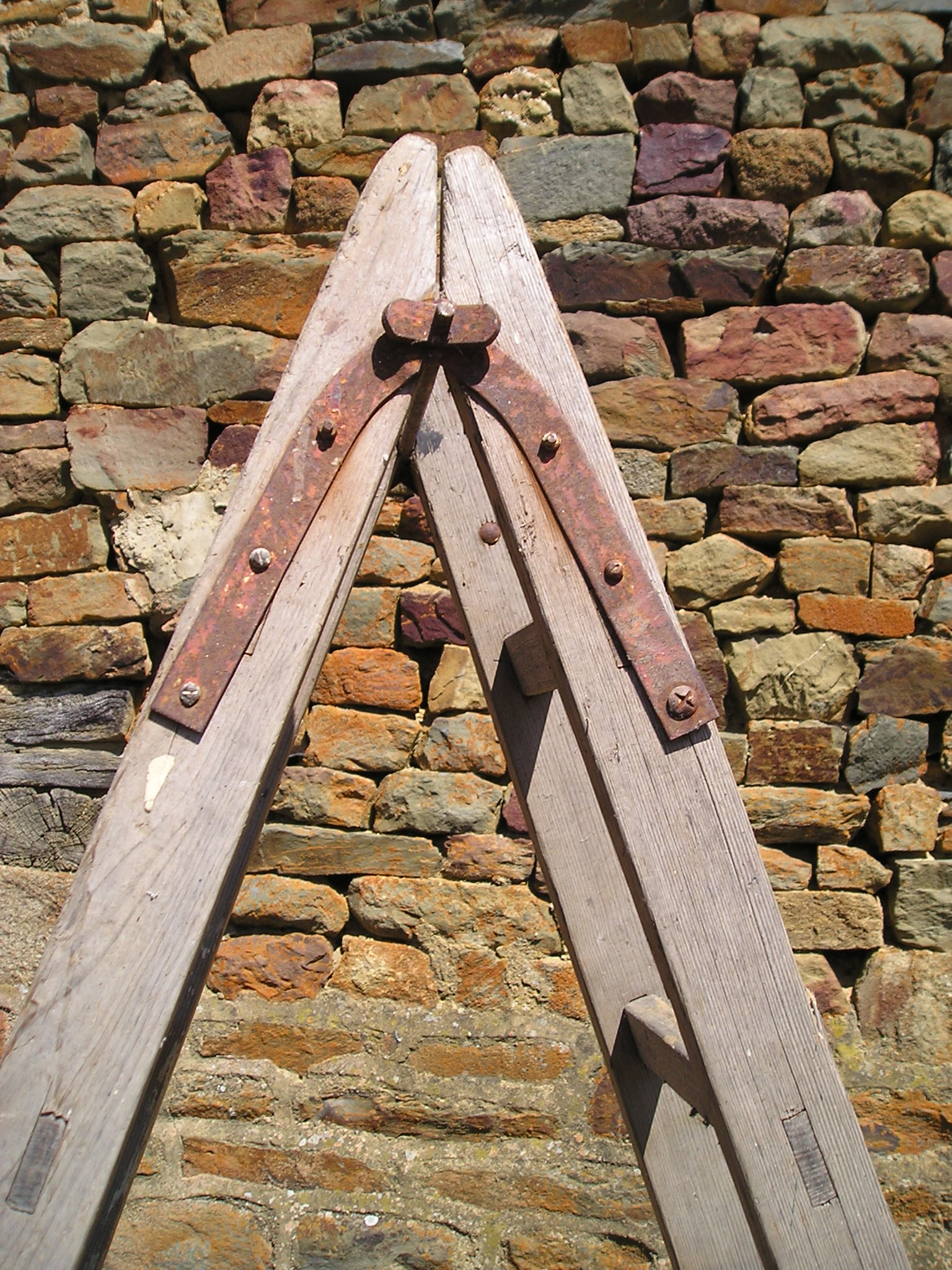 Old wooden painter's scale