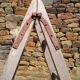 Old wooden painter's scale
