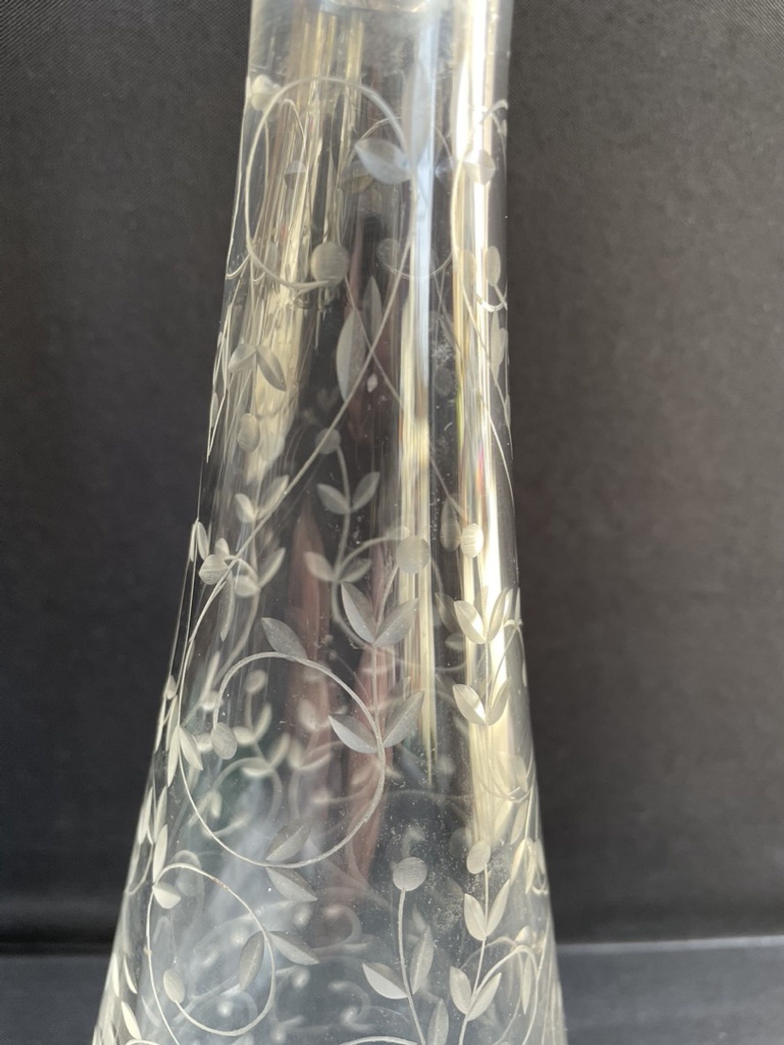 Saint Louis cut crystal stamped decanter