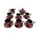 Vallauris pink and black coffee service from the 50s/60s
