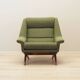 Fauteuil vert, design danois, années 1970, fabrication : Horsens Møbelfabrik