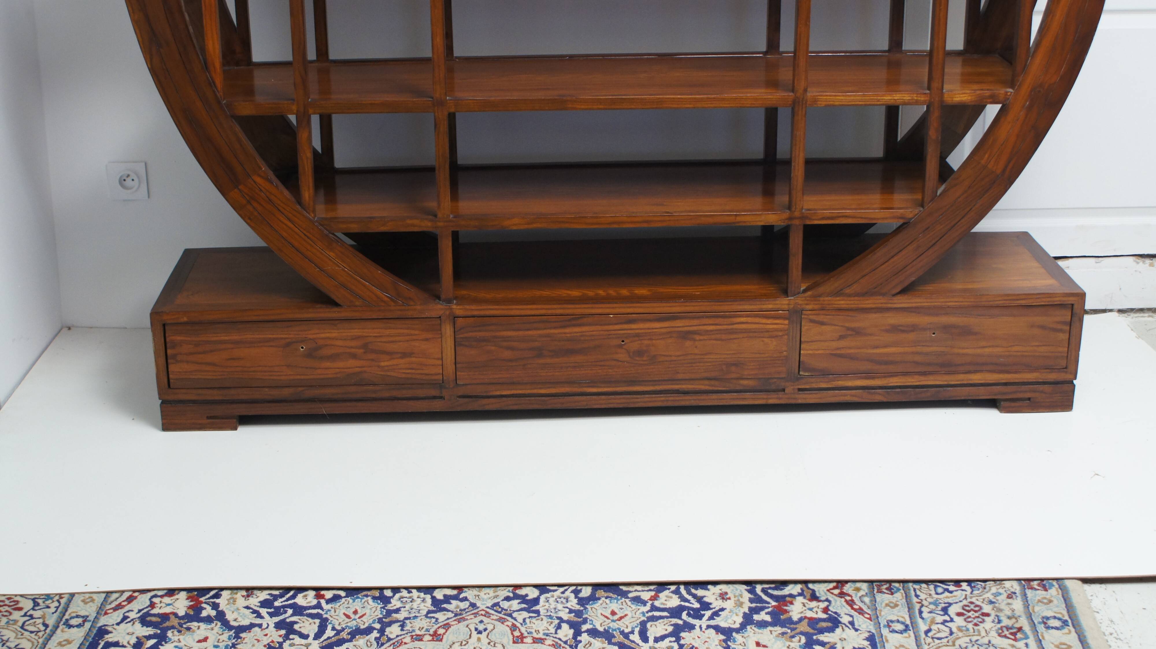 Bibliothèque en teck Asiatique vintage