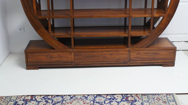 Bibliothèque en teck Asiatique vintage