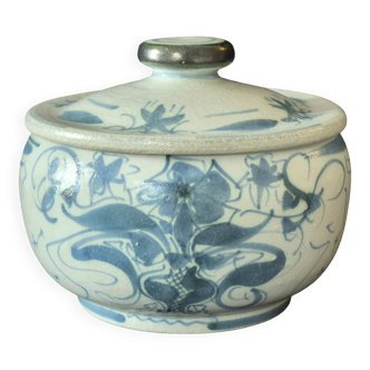 Glazed stoneware sugar bowl Quimper Keraluc A031-2