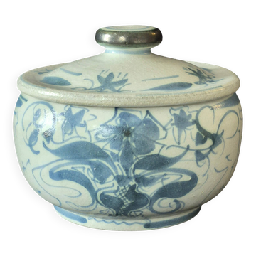 Glazed stoneware sugar bowl Quimper Keraluc A031-2
