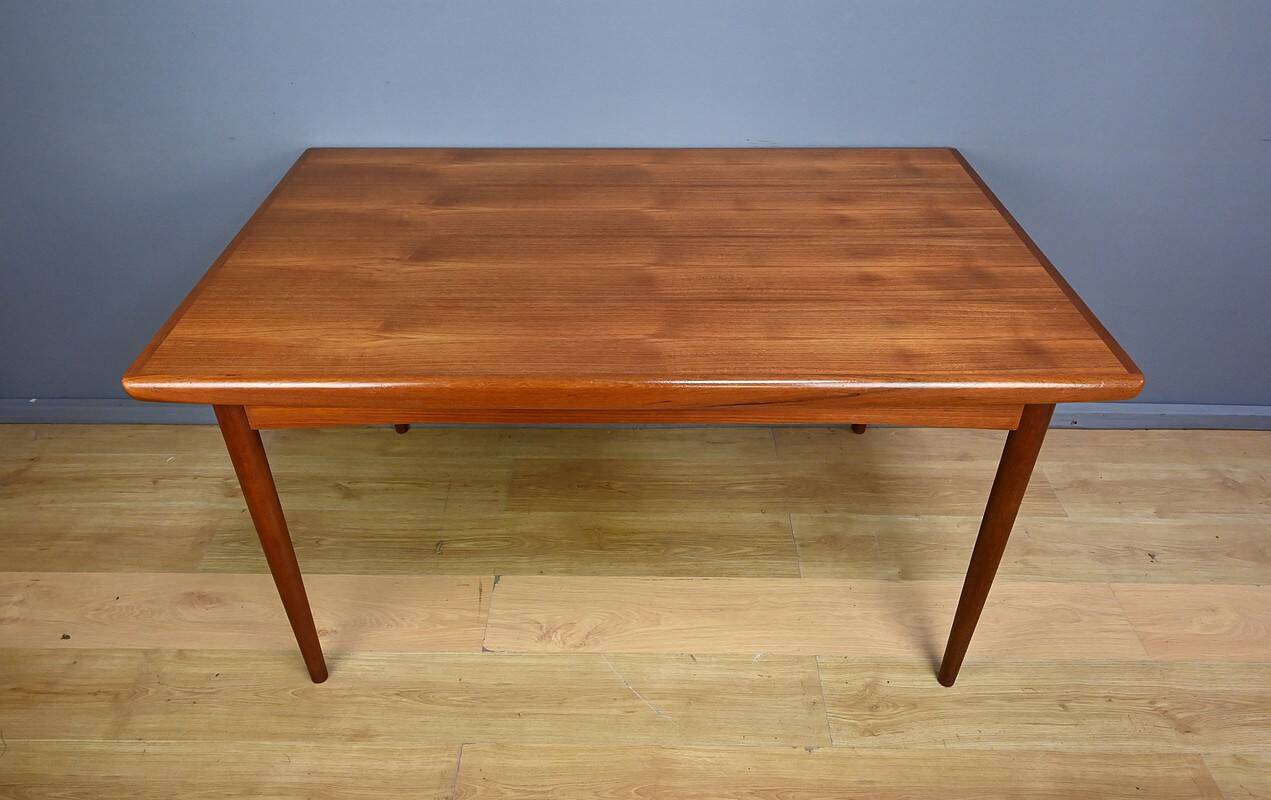 Extendable Teak Table, Dyrlund, Denmark – 1960s