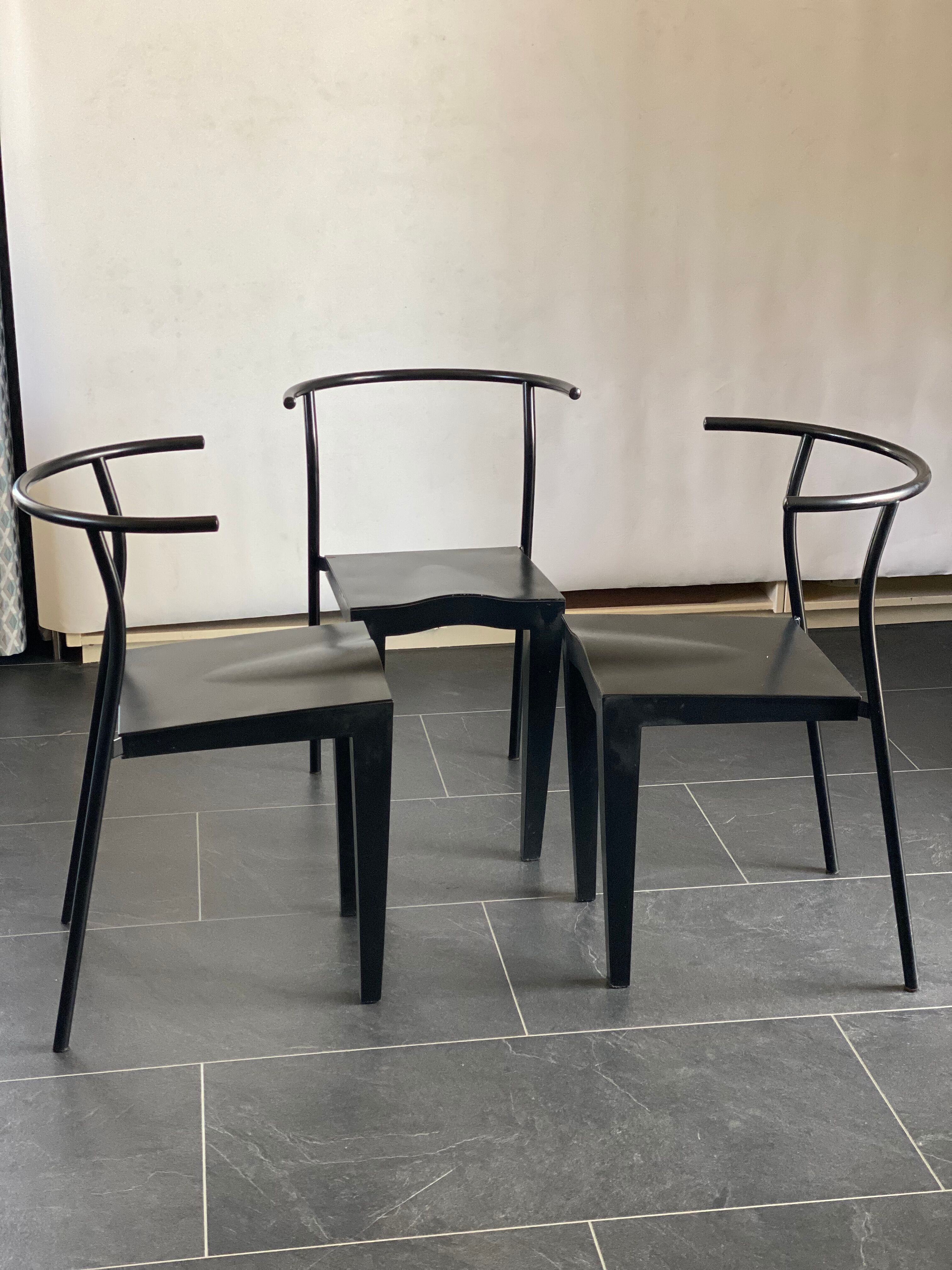 Trio of Philippe Starck Dr. Glob Chairs