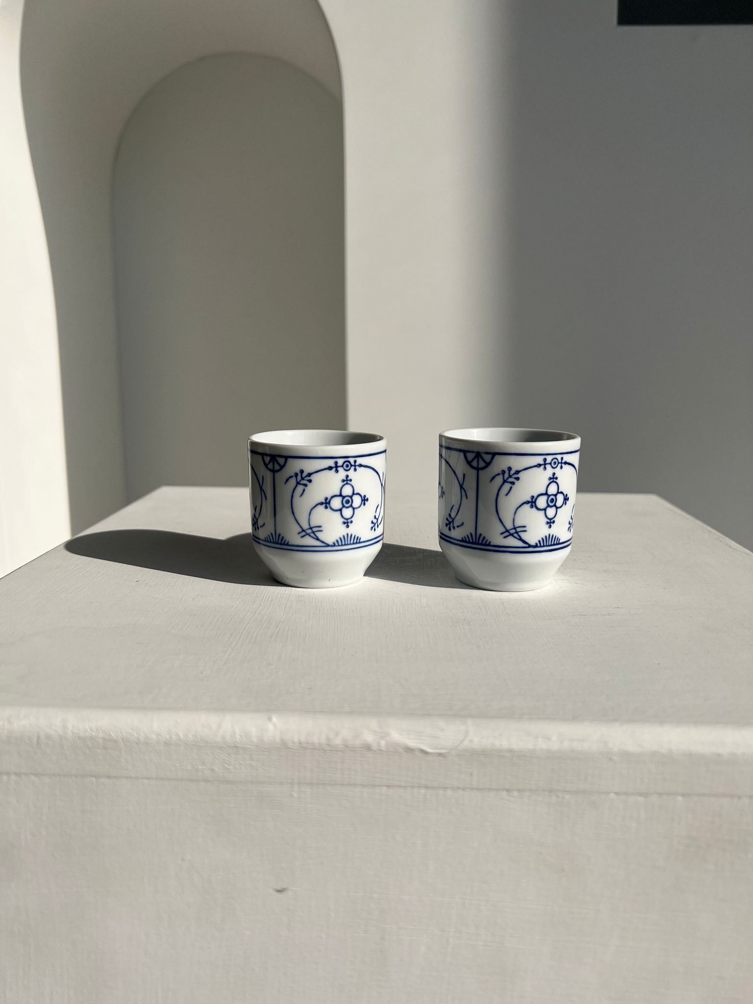 Set of 2 Scandinavian liqueur glasses or cups