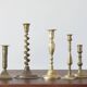 Vintage Brass Candlesticks, 1960s, Set of 5