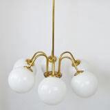 Six-arm chandelier, Poland, 1980s