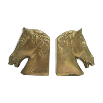 Brass horse bookends