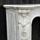 Louis XV Style Fireplace In Carrara Marble, Circa 1880