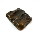 Mid Century Solid Abstract Brutalist Bronze front Door Handle 1960