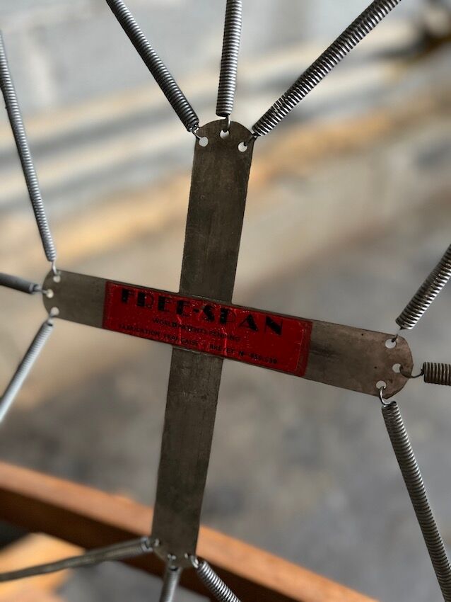 Airborne FS105 oak and fabric armchair by Pierre Guariche - 1950s