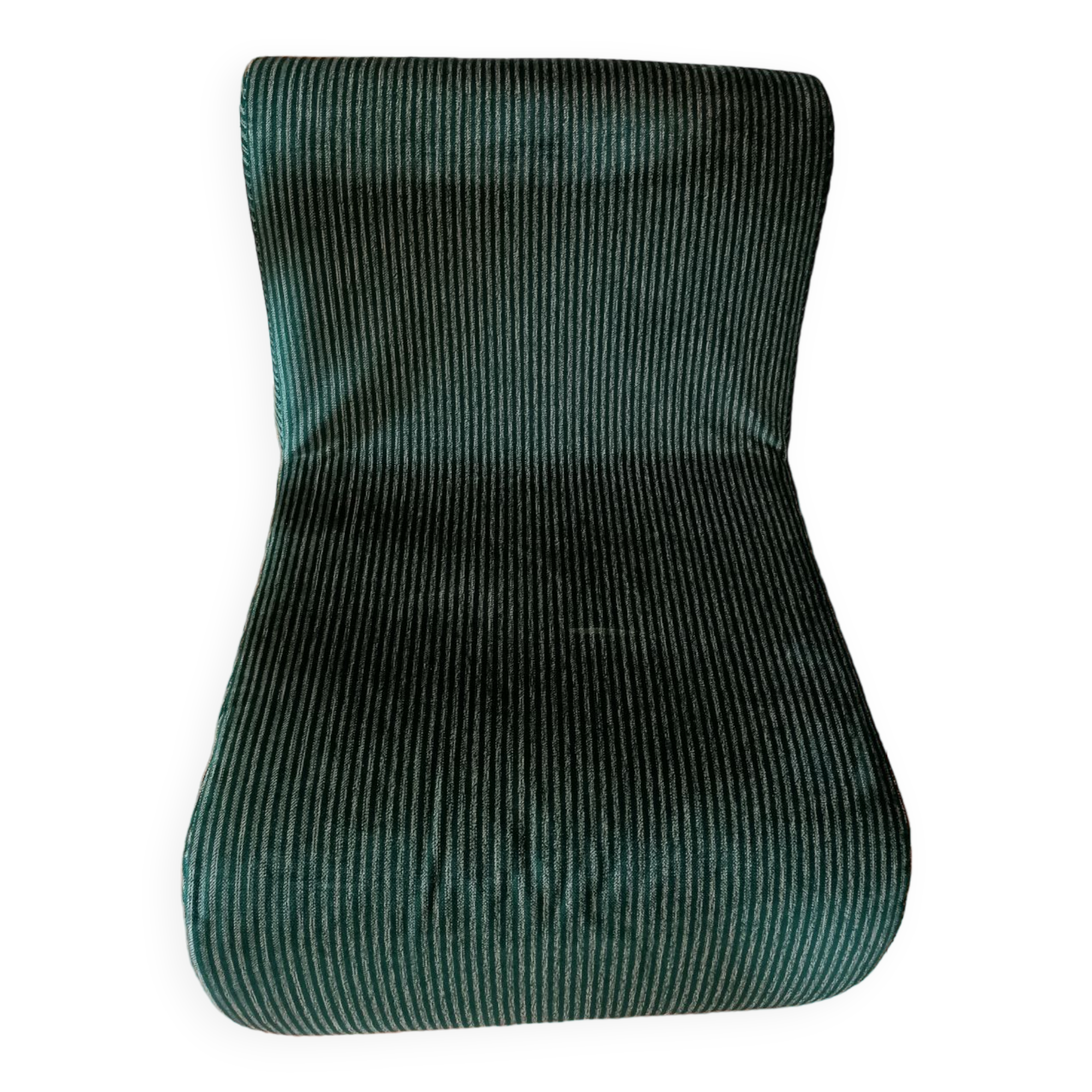 Paire de chauffeuses en velour circa 1970