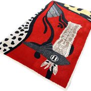 Tufted rug, "fish/cat"
