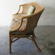 Rattan and caning bench