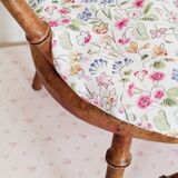 Vintage doll chair, in wood, and Liberty cushion