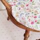 Vintage doll chair, in wood, and Liberty cushion