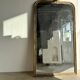 Large gilded mirror 19th century rounded corners mercury glass Louis XVI style