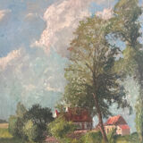 Lake landscape signed 1943