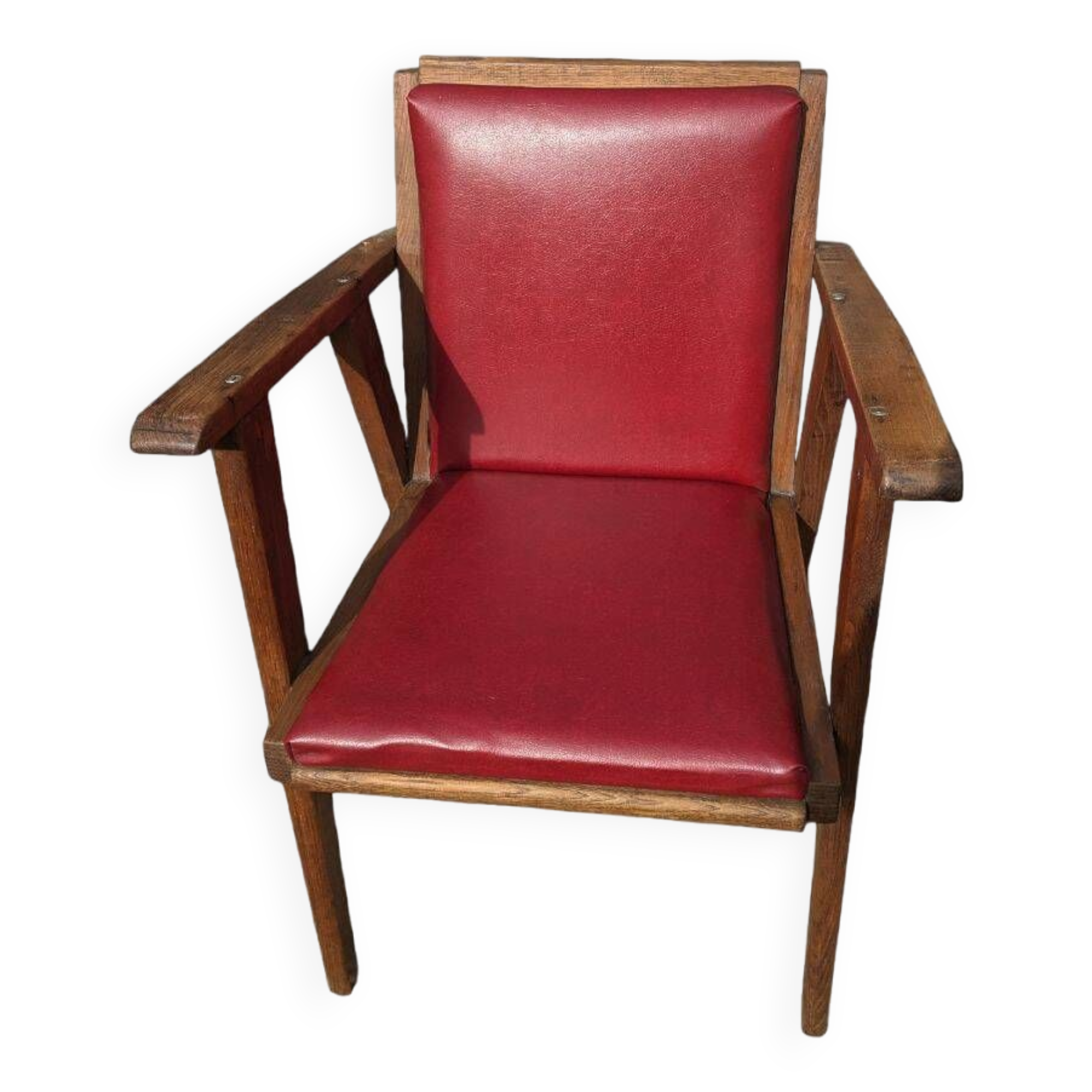 Fauteuil bridge à pieds compas, années 50