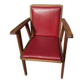 Fauteuil bridge à pieds compas, années 50