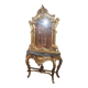 Mirror and console set in Louis XV style.