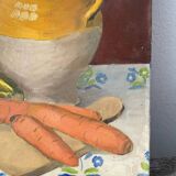 Still life oil on canvas with vegetables