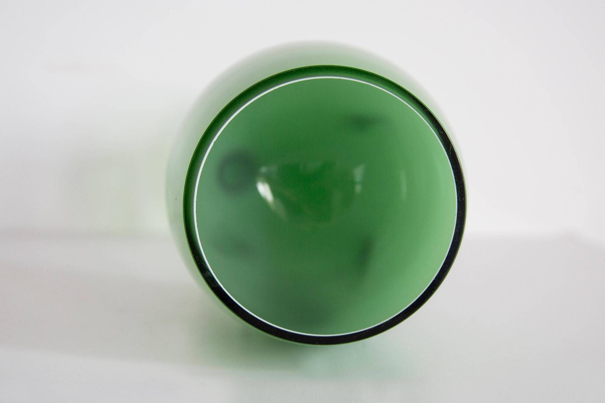 Vintage artistic green vase from the mid-century, Poland, Europe, 1970s.