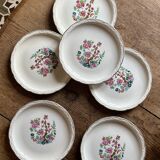 Set of 6 vintage deep plates, "Indian Tree" pattern by Digoin.