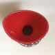 Vallauris Fat Lava Vase Red black 1950s Height 27 cm