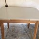 Kitchen table 1960's with extensions, formica and base wood compass