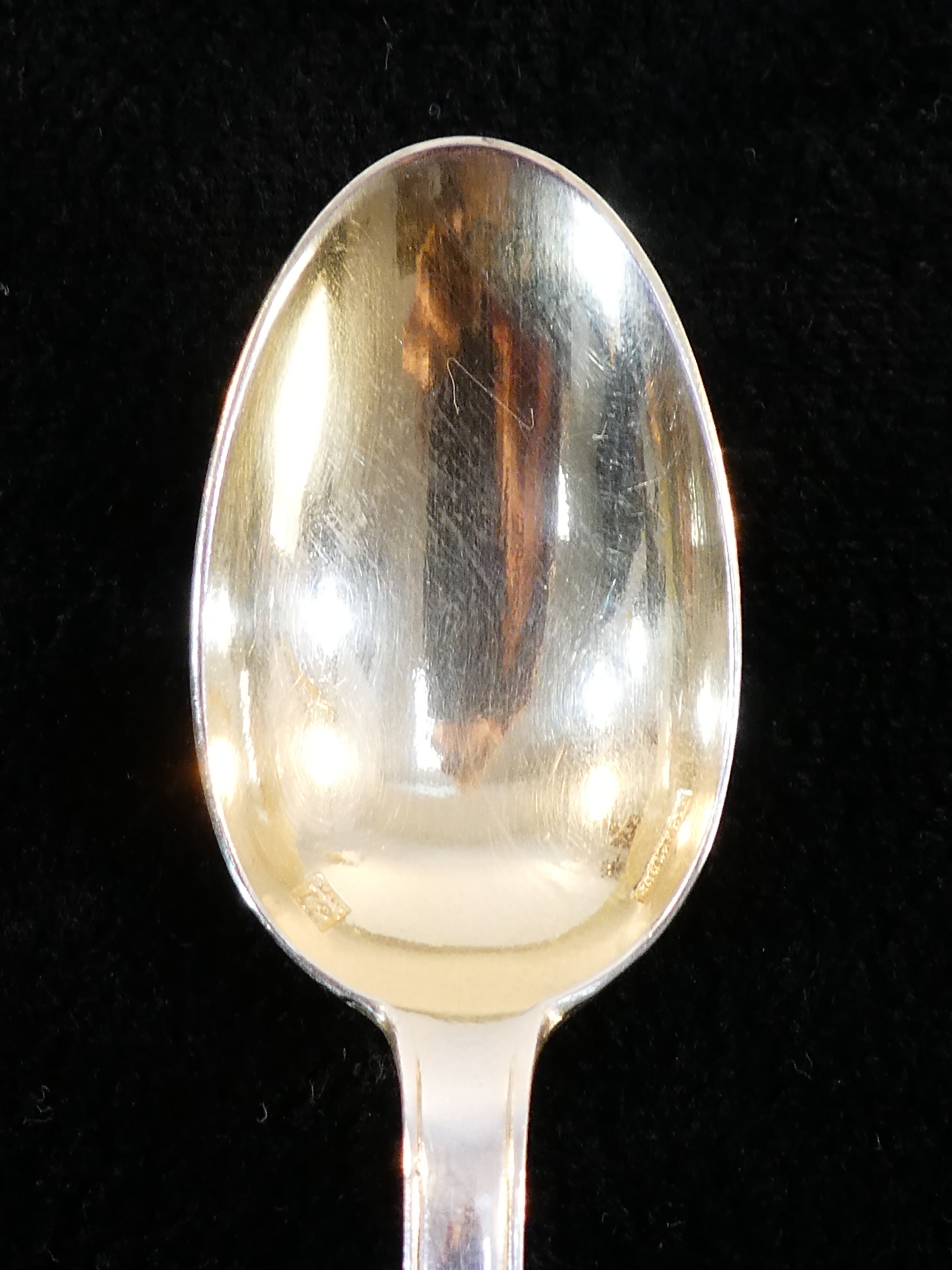 12 spoonfuls a moka boulenger art deco in silver metal modele suzy