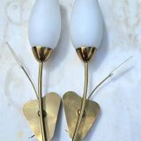Pair of vintage wall lights attributed to maison arlus