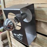 1970s vintage brushed aluminum wall lights