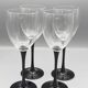 Lot de 4 verres à vin Luminarc pied noir