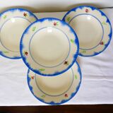4 vintage soup plates from Gien