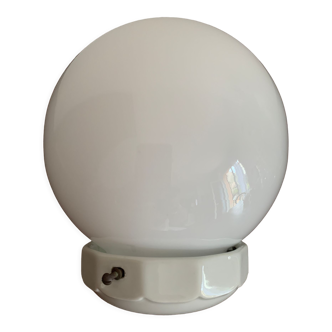 Porcelain and opaline ceiling lamp