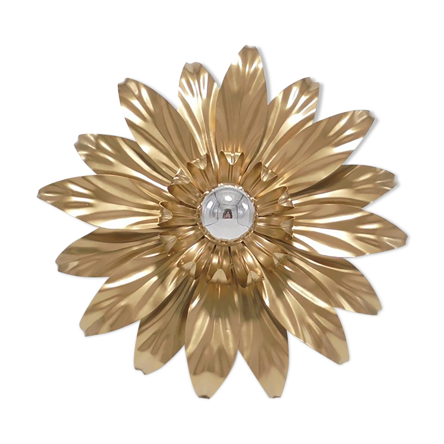 Golden flower sconce