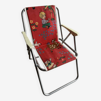 Chaise de camping pour enfant vintage