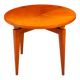 Maison Gouffé Gueridon Table in Sycamore and Bronze, France, circa 1950