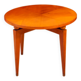 Table Gueridon Maison Gouffé en sycomore et bronze, France, vers 1950