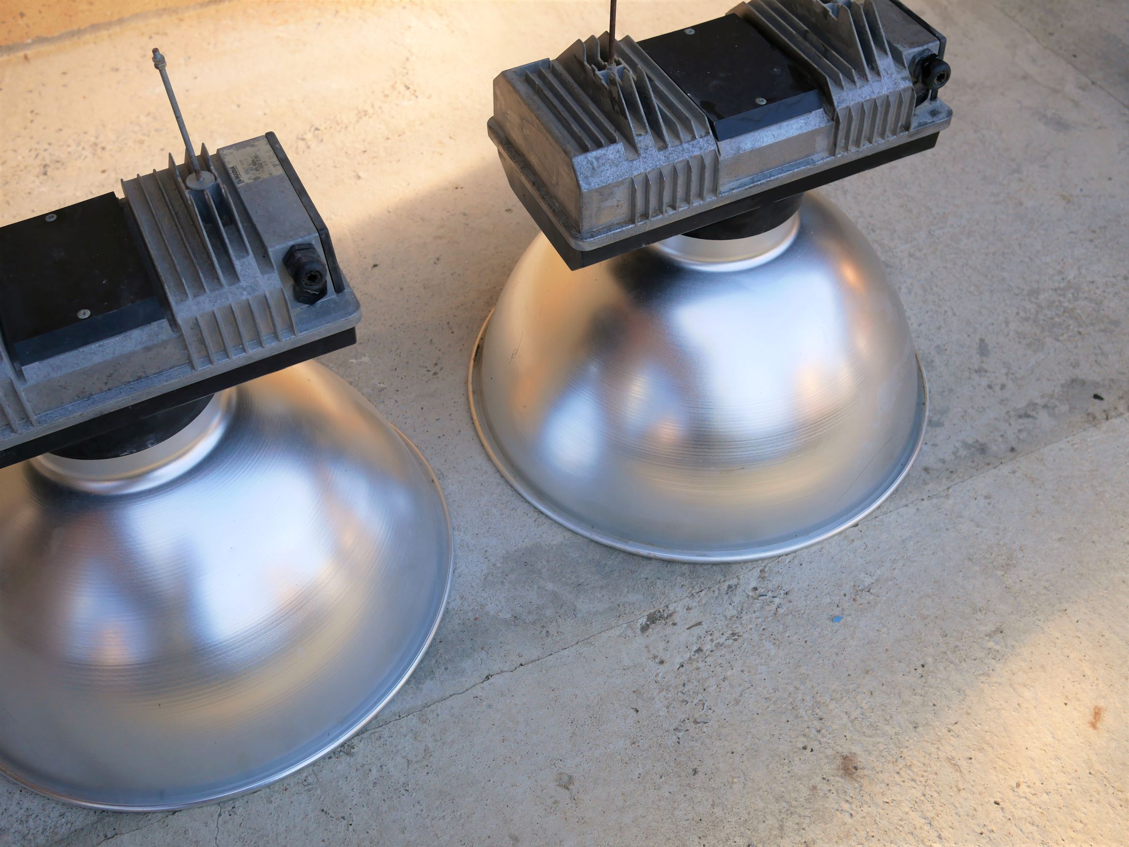 Pair of industrial hanging by Mazda