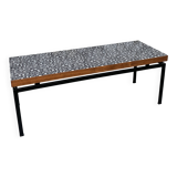 Mid-century teak coffee table with graphic motif, Germany 1950-60