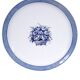 Antique serving dish in Sarreguemines earthenware with old Delft blue decoration.